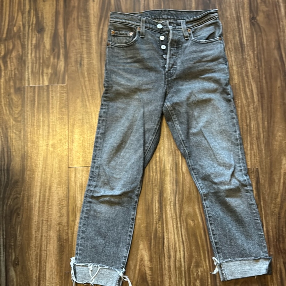 Levi’s 501 Skinny Jeans in 25x30 (fits shorter IMHO), Grey Shade